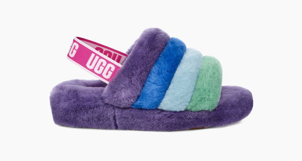 Ugg Slides Canada - Ugg Women's Pride Fluff Yeah Rainbow Purple